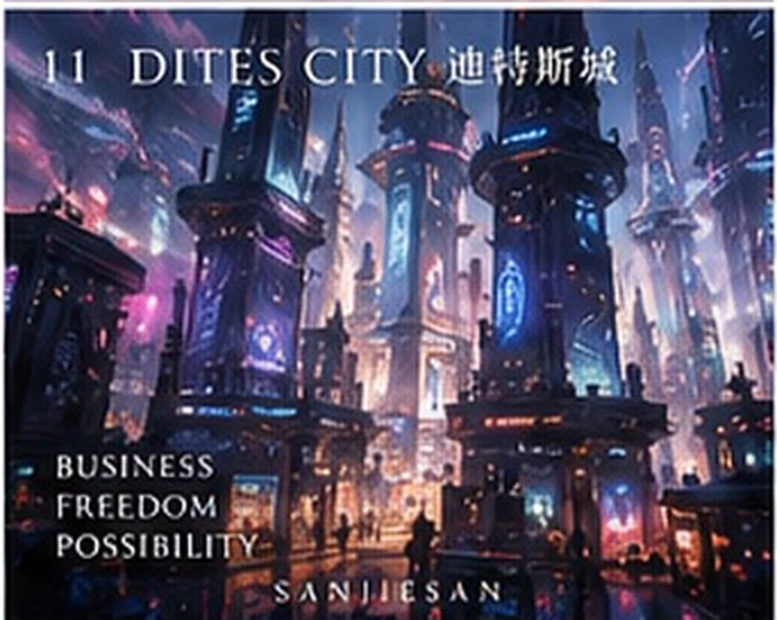 Dites City · urban atmosphere · Sanjiesan concept artwork